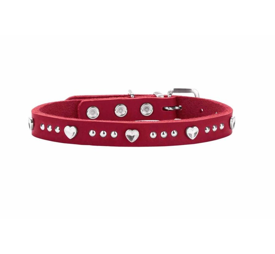 Dog Collar Aalborg Hearts Red