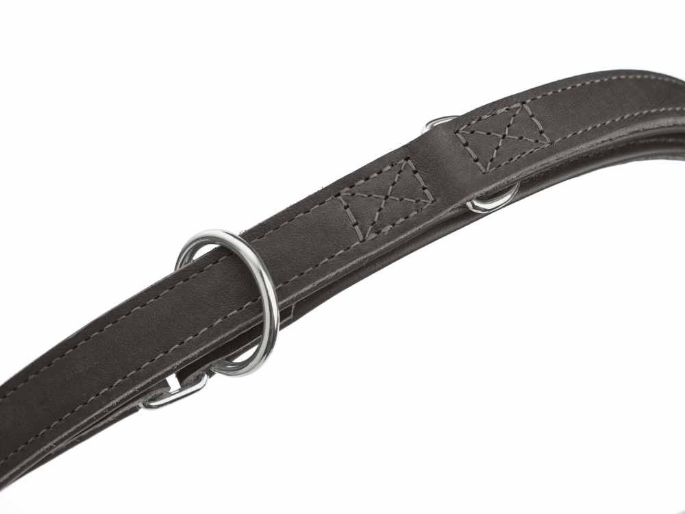 Hunter Adjustable Dog Leash Malta Grey Leather