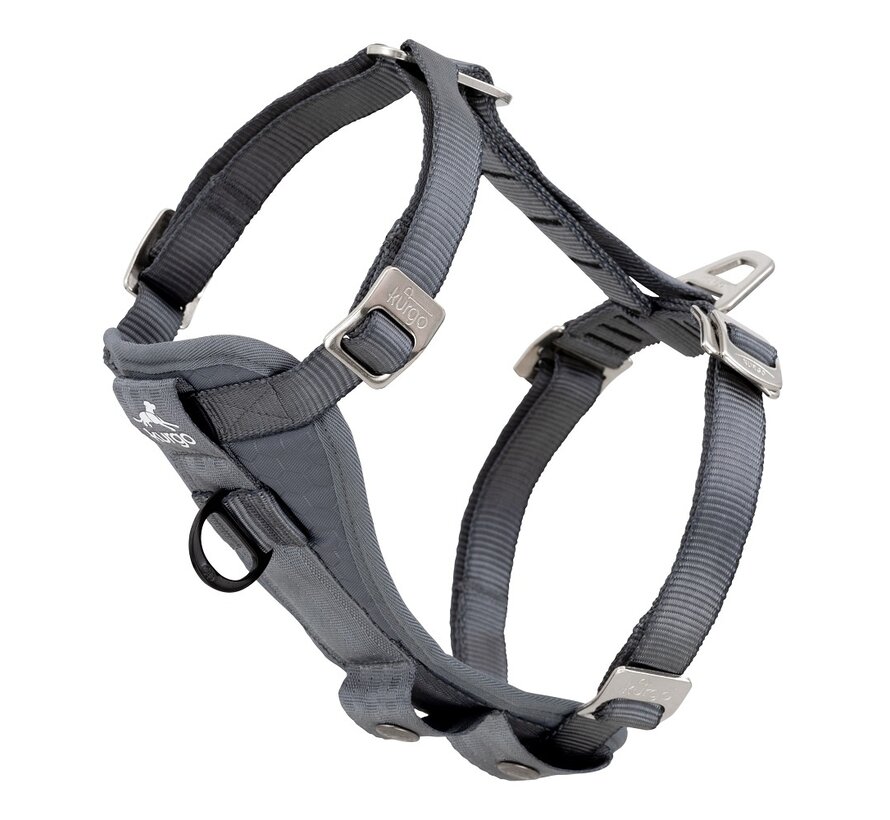 Versterkt Hondentuig voor de auto Charcoal