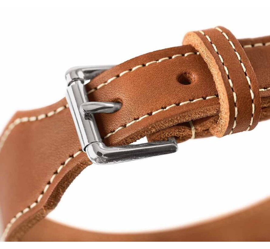 Dog Collar Aalborg Extra Wide Cognac