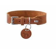 Hunter Dog Collar Aalborg Extra Wide Cognac