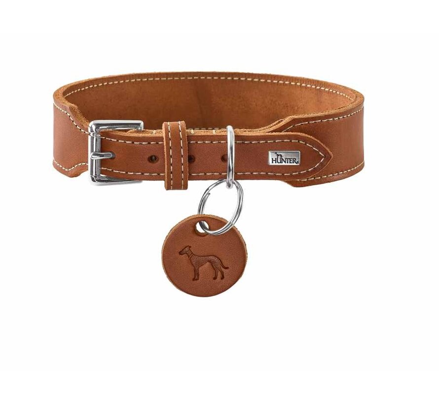 Dog Collar Aalborg Extra Wide Cognac