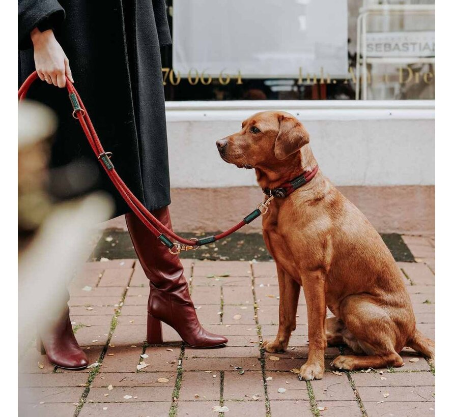 Dog Collar Malia Wine Red