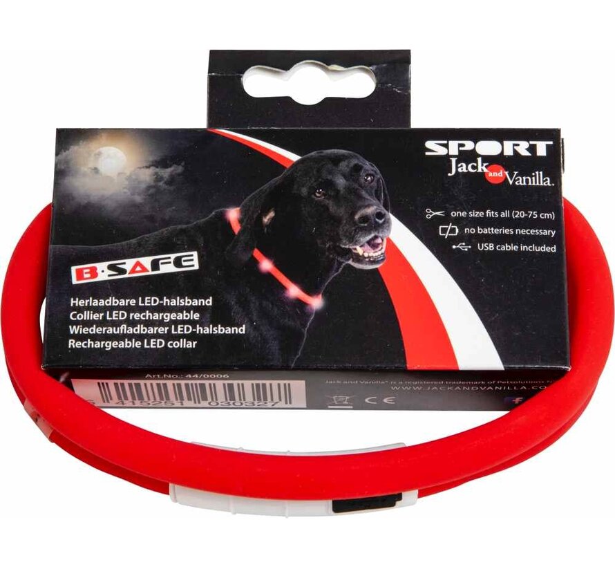 LED Hondenhalsband Rood