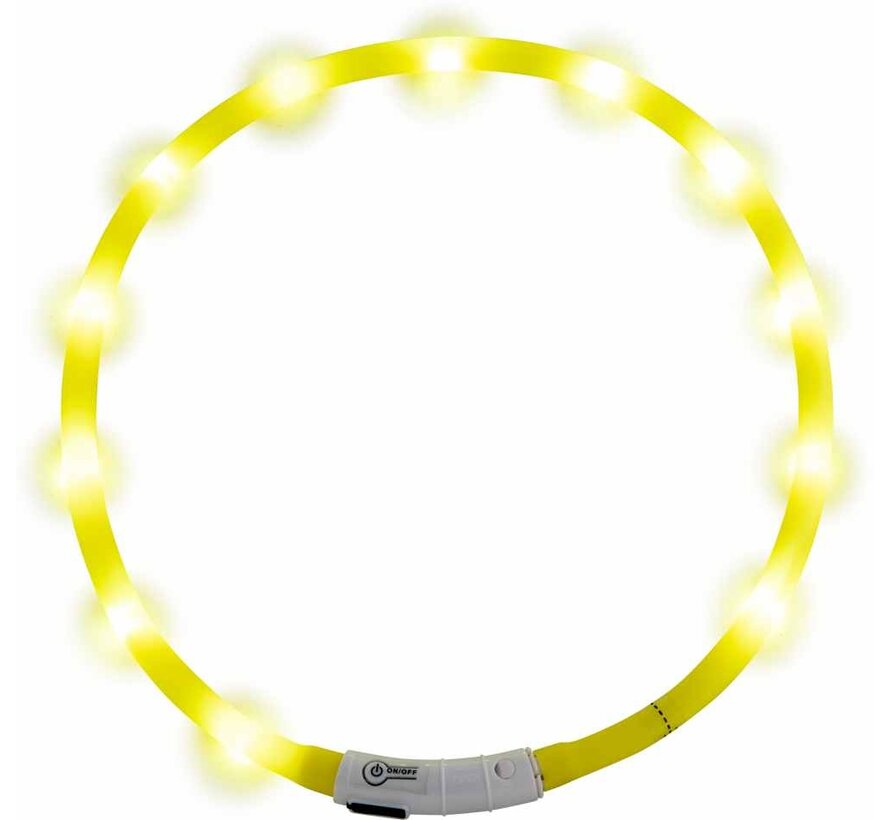 LED Hondenhalsband Geel