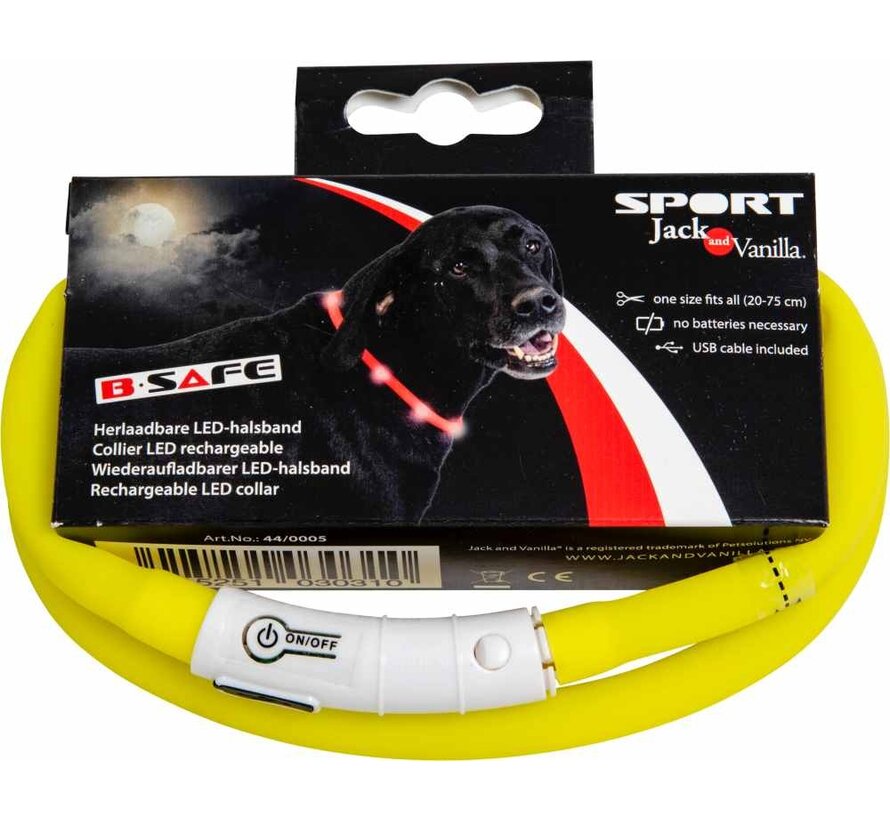 LED Hondenhalsband Geel