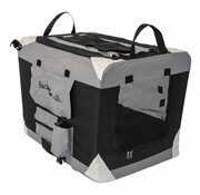 Jack and Vanilla Foldable Dog Travel Crate Grey