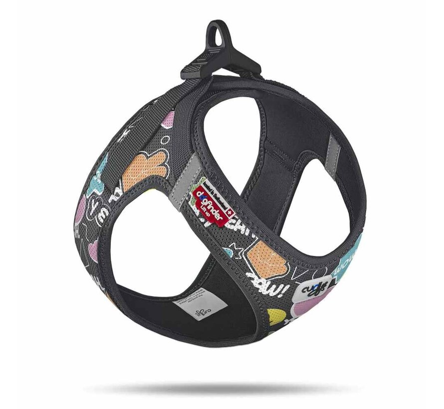 Hondentuig Clasp Vest Harness Comic Zwart SE25