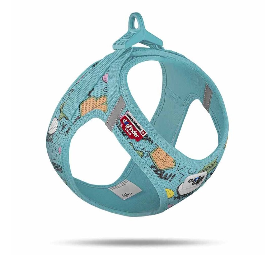 Hondentuig Clasp Vest Harness Comic Turquoise SE25