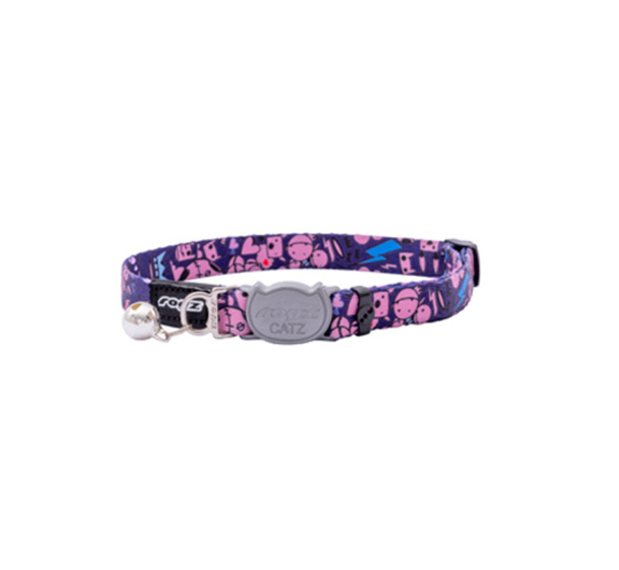 Cat Collar Fusion Punk Purple