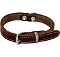 Dog Collar Greased Leather Brown
