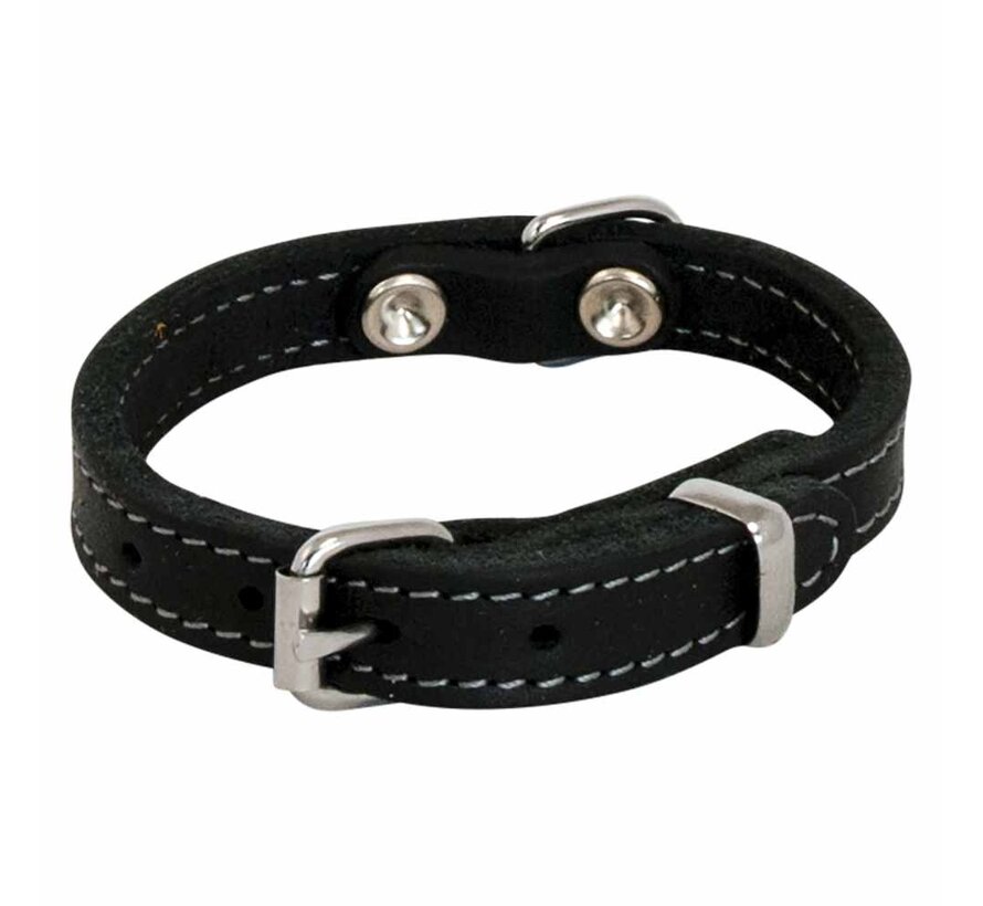 Dog Collar Greased Leather Black