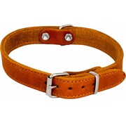Jack and Vanilla Dog Collar Greased Leather Cognac