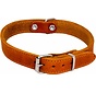 Hondenhalsband Greased Leather Cognac