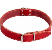 Jack and Vanilla Dog Collar Greased Leather Red