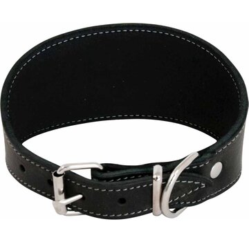 Jack and Vanilla Greyhound Collar Greased Leather Black
