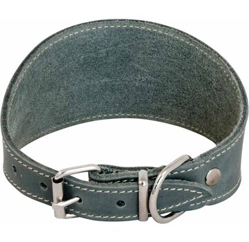Jack and Vanilla Greyhound Collar Greased Leather Grey