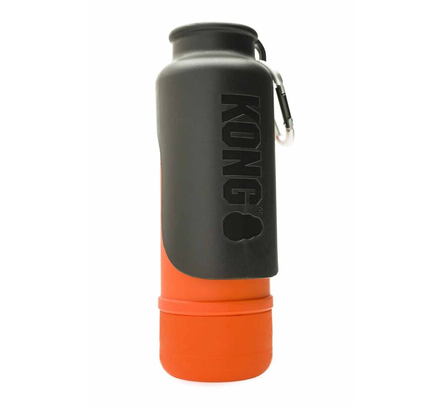 Isolerende Hondenwaterfles met Drinkbakje Oranje