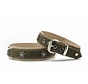 Dog Collar Alpine Flower Khaki