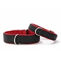 Hondenhalsband Klassiek Premium Zwart -Rood