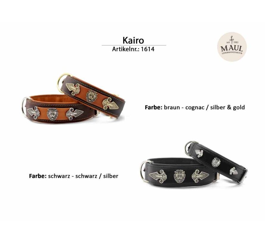 Dog Collar Kairo Black Silver