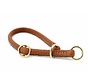 Retriever Dog Collar Cognac / Gold