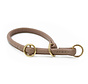 Dog Retriever Collar Taupe / Gold