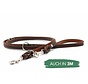 Dog Leash Classic Premium Brown Cognac Silver