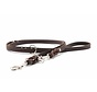 Dog Leash Classic Premium Dark Brown Silver