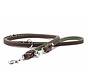 Dog Leash Classic Premium Mocha Khaki Silver