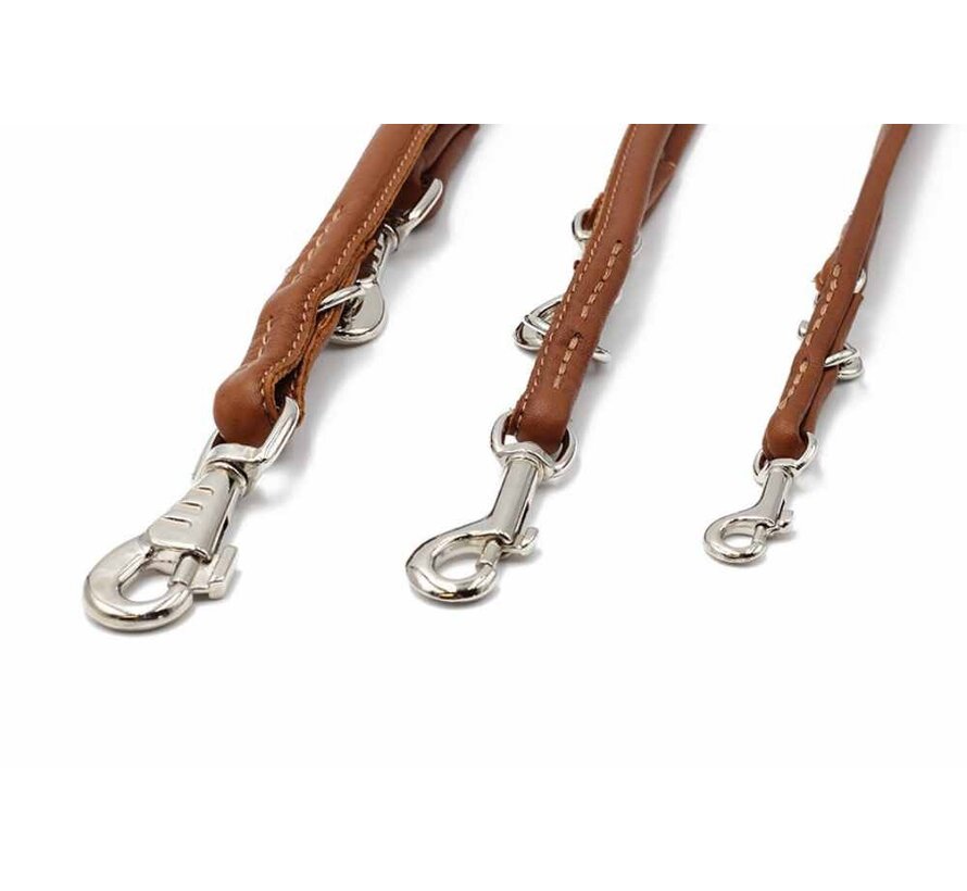 Hondenriem Cognac Silver