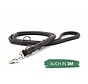 Dog Leash Dark Brown Silver