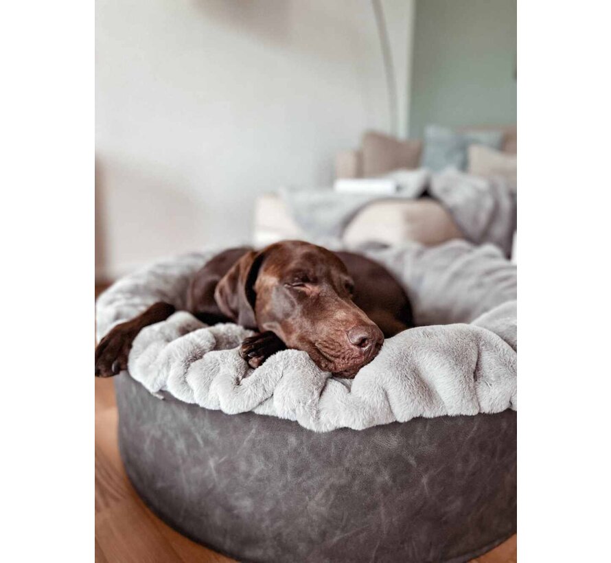 Round Dog Bed Grey Buddelnest