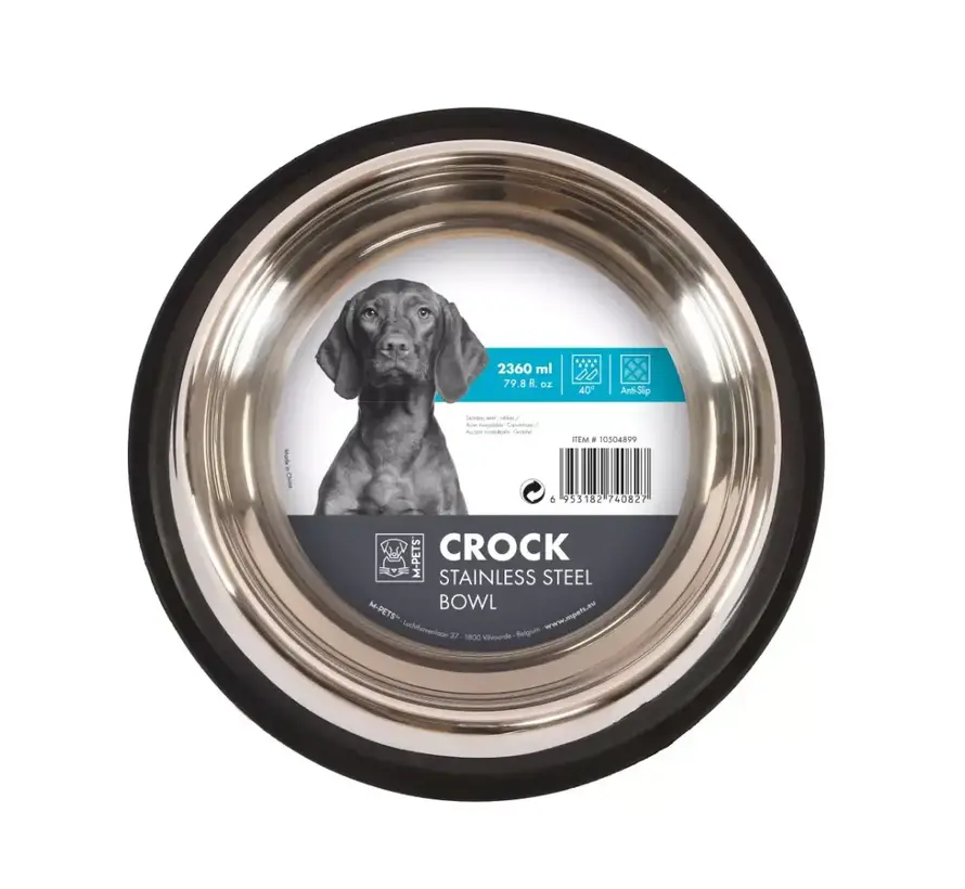 Drinkbak of Voerbak Roestvrij Staal Crox