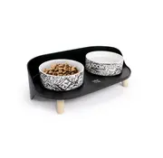 M-Pets Double Bowl Altitude Black
