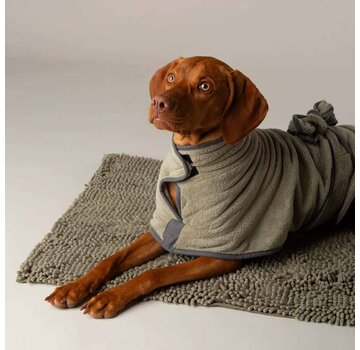 Scruffs Dog Bathrobe Noodle Sage Green