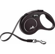 Flexi Retractable Leash New Classic Tape Black