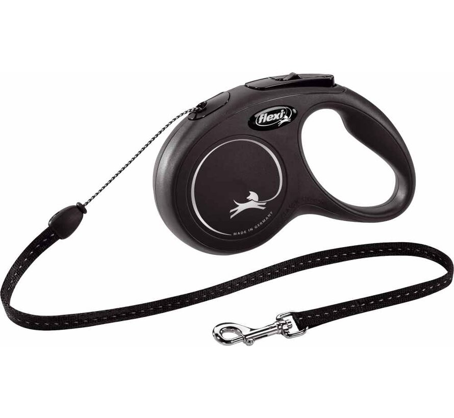 Retractable Leash New Classic Cord Black