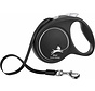 Retractable Leash Black Design Tape Black / Silver