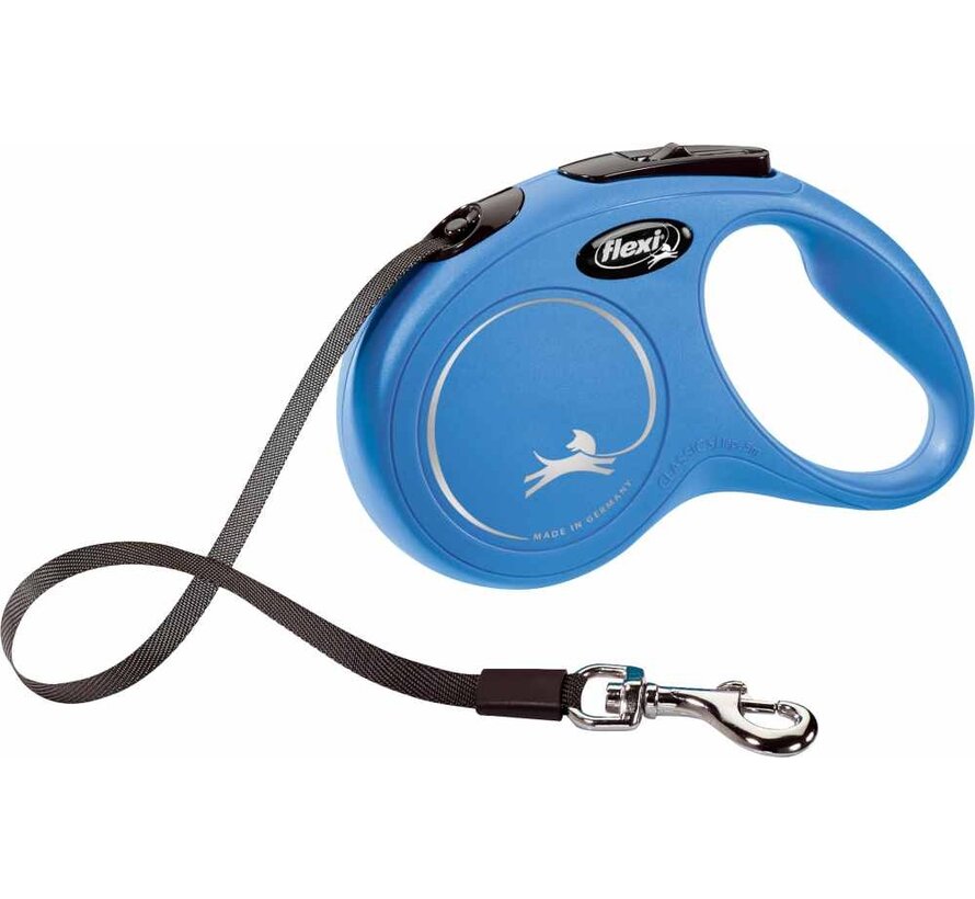 Retractable Leash New Classic Tape Blue