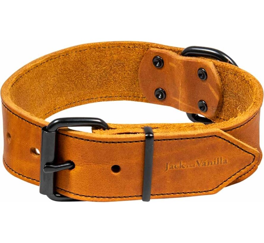 Hondenhalsband Black Label Breed Cognac