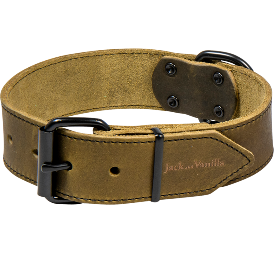Dog Collar Black Label Wide Green