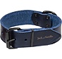 Dog Collar Black Label Wide Blue