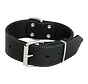 Hondenhalsband Greased Leather Breed Zwart