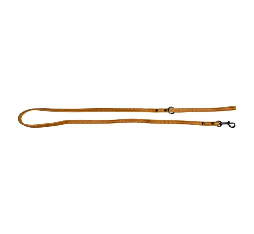 Dog Leash Greased Leather Black Label Cognac