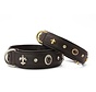 Dog Collar Dark Diamond Black Gold