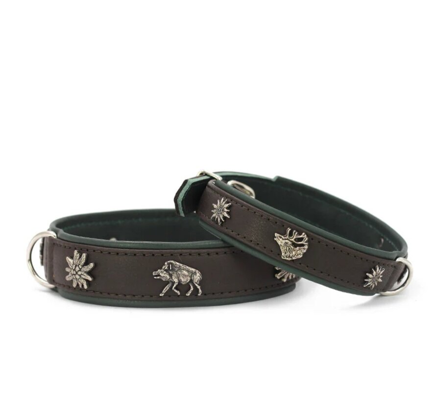 Dog Collar Wild Life Dark Brown