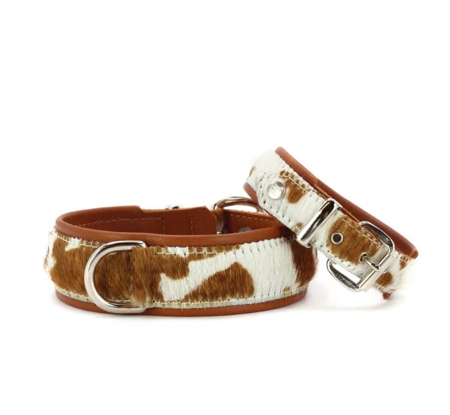 Dog Collar Cowhide Brown
