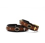 Dog Collar Mini Dark Diamond Cognac Gold