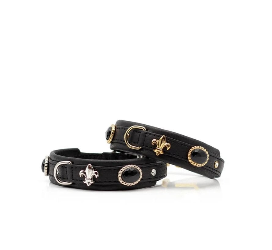 Hondenhalsband Mini Dark Diamond Zwart Zilver